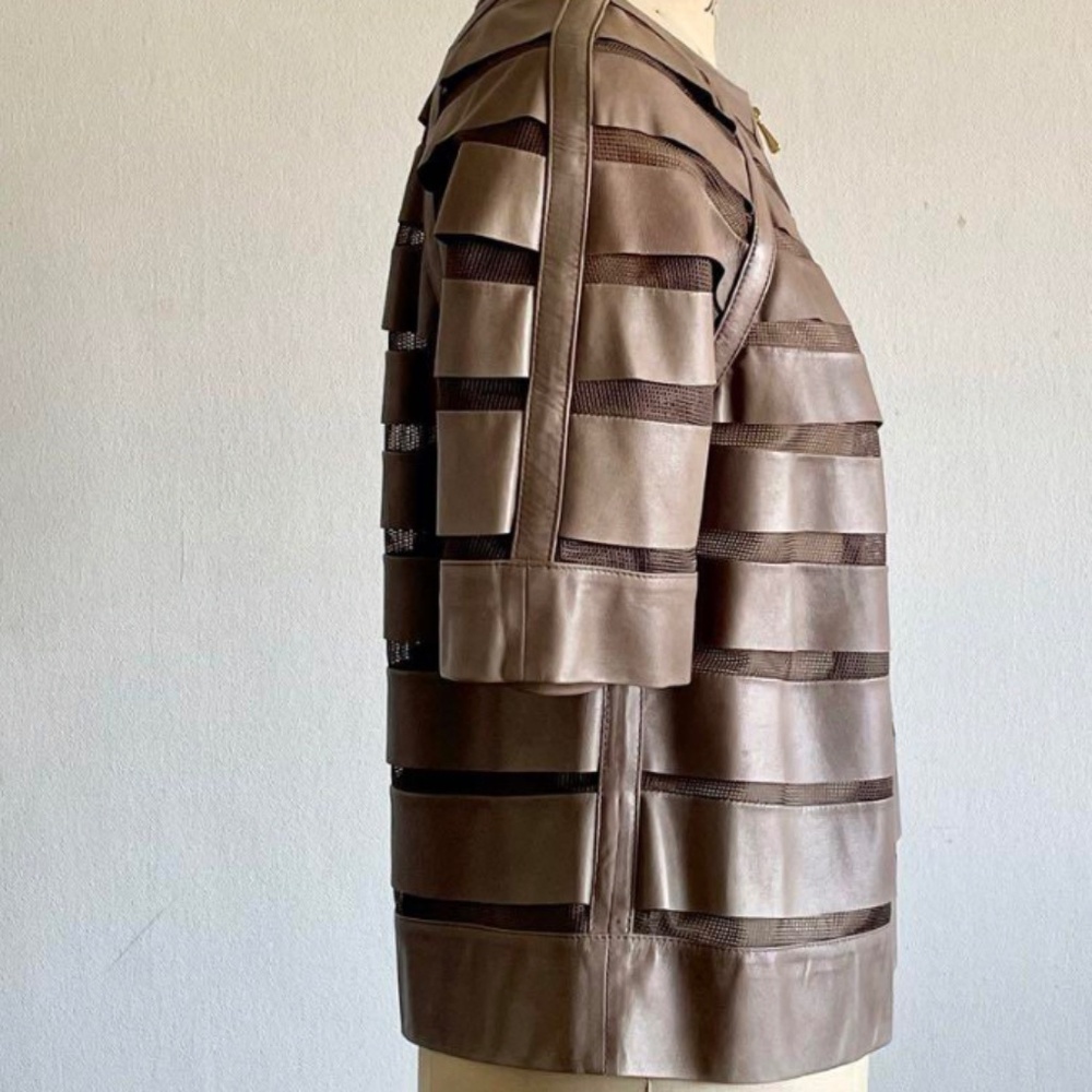 Escada Lamb Leather Evening Jacket - image 3